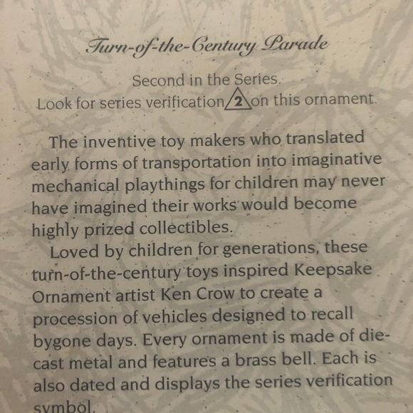 Hallmark Turn of Century die cast toy brass bell ornaments Uncle Sam and Fireman - Picture 9 of 10